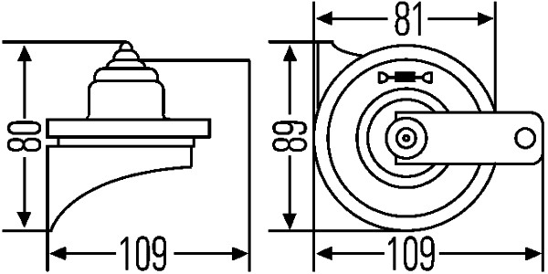 Fanfare Horn - 3FH 007 424-801 HELLA