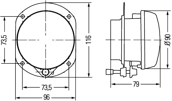 Fog Light - 1N0 008 582-017 HELLA
