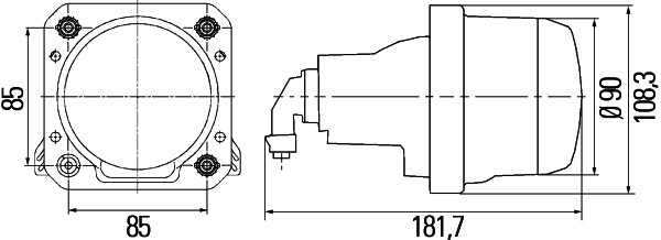 Headlight - 1AL 009 998-001 HELLA