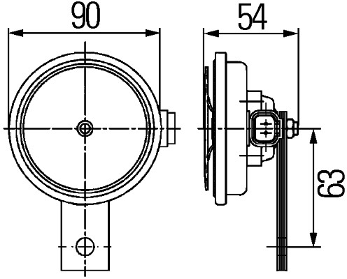 Air Horn - 3AL 922 200-761 HELLA