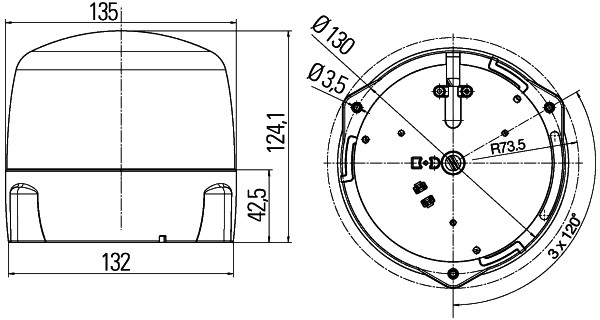 Proiettore rotante - 2RL 010 979-001 HELLA
