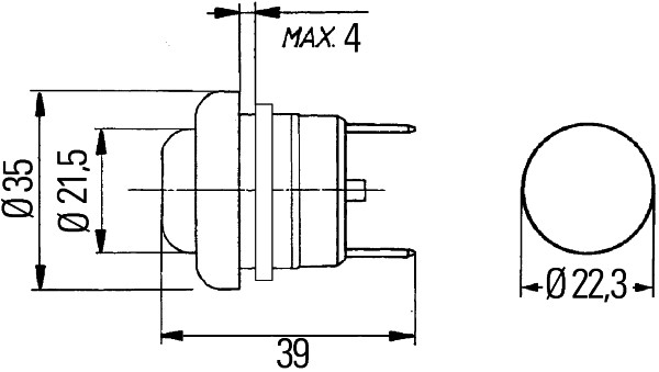 Ignition-/Starter Switch - 6JF 001 571-041 HELLA