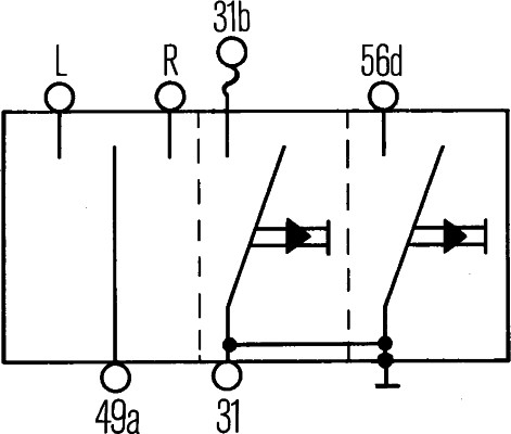 Control Stalk, indicators - 6BA 001 539-001 HELLA