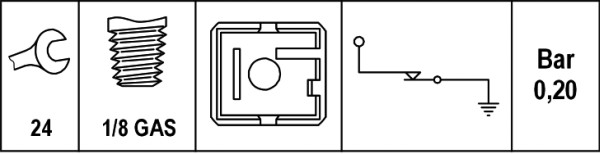 Oil Pressure Switch - 6ZL 003 259-541 HELLA
