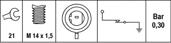 Oil Pressure Switch - 6ZL 003 259-601 HELLA