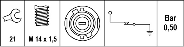 Oil Pressure Switch - 6ZL 003 259-741 HELLA