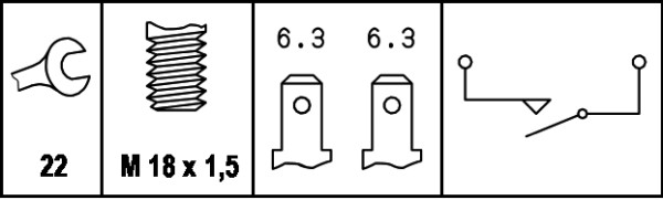 Switch, reverse light - 6ZF 003 272-011 HELLA