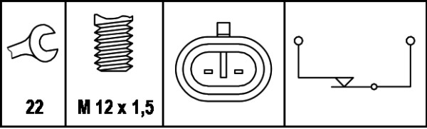 Switch, reverse light - 6LF 007 356-001 HELLA