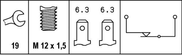 Brake Light Switch - 6DF 007 361-001 HELLA