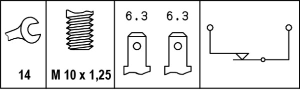 Interruttore luce freno - 6DF 007 364-001 HELLA