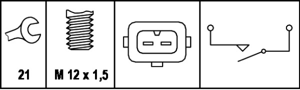 Switch, reverse light - 6ZF 007 673-001 HELLA