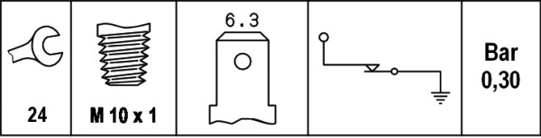 Oil Pressure Switch - 6ZL 003 259-351 HELLA