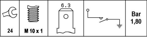 Oil Pressure Switch - 6ZL 003 259-441 HELLA