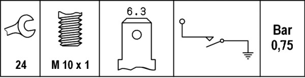 Oil Pressure Switch - 6ZL 003 259-481 HELLA