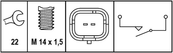 Switch, reverse light - 6ZF 008 621-331 HELLA