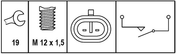 Switch, reverse light - 6ZF 008 621-261 HELLA