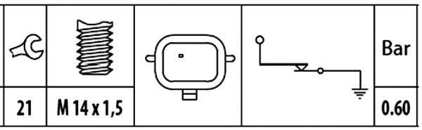 Oil Pressure Switch - 6ZL 003 259-401 HELLA