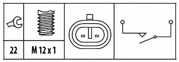 Switch, reverse light - 6ZF 181 612-021 HELLA