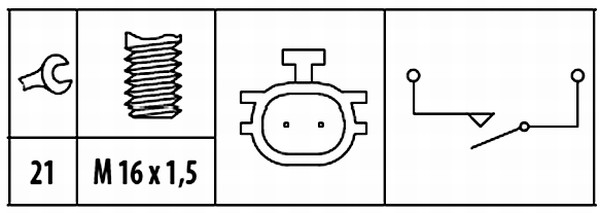 Switch, reverse light - 6ZF 181 612-061 HELLA