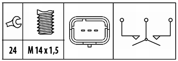 Switch, reverse light - 6ZF 181 612-071 HELLA