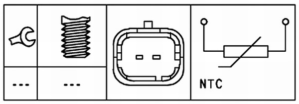 Sensore, Temperatura refrigerante - 6PT 009 309-431 HELLA