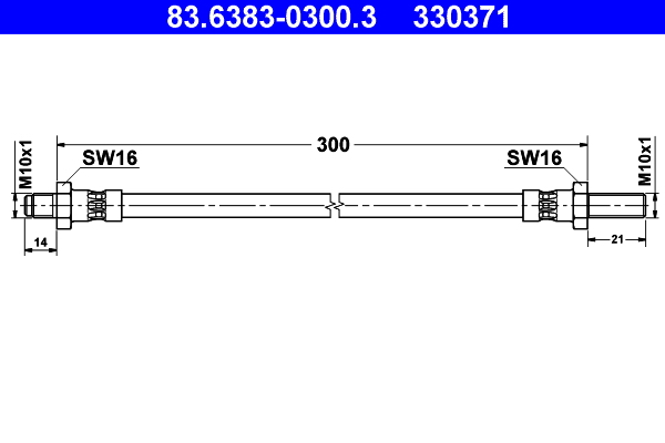 Brake Hose - 83.6383-0300.3 ATE