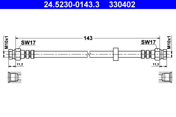 Brake Hose - 24.5230-0143.3 ATE