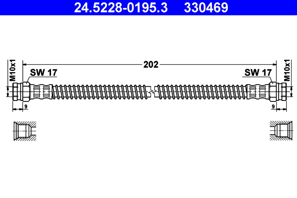 Brake Hose - 24.5228-0195.3 ATE