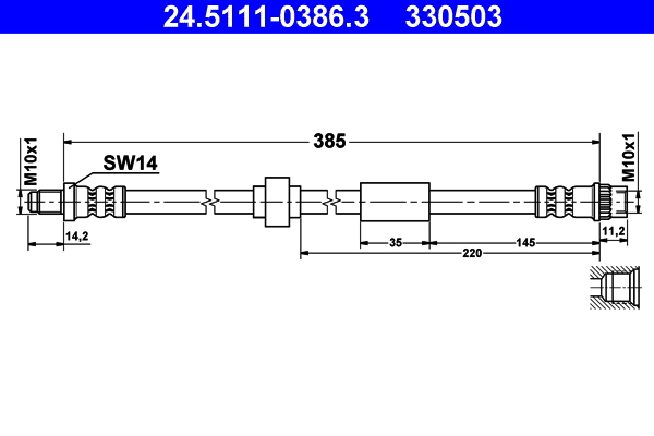 Brake Hose - 24.5111-0386.3 ATE