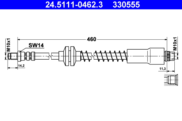 Brake Hose - 24.5111-0462.3 ATE