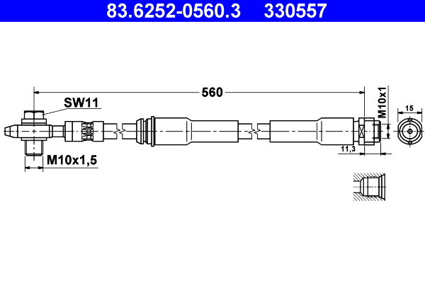 Flessibile del freno - 83.6252-0560.3 ATE