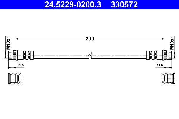 stabdžių žarnelė - 24.5229-0200.3 ATE