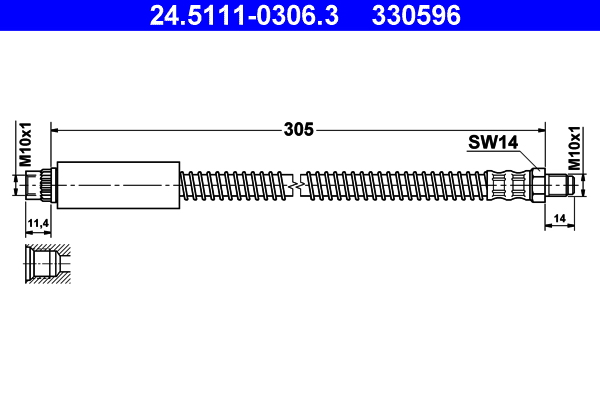 Brake Hose - 24.5111-0306.3 ATE