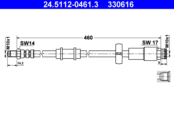 Brake Hose - 24.5112-0461.3 ATE