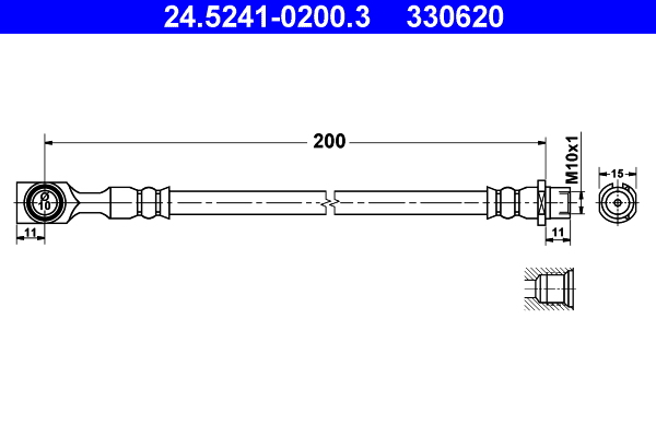 Brake Hose - 24.5241-0200.3 ATE