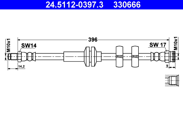 Brake Hose - 24.5112-0397.3 ATE