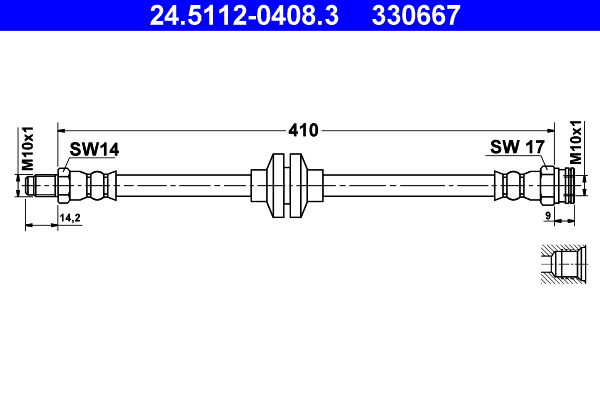 Brake Hose - 24.5112-0408.3 ATE