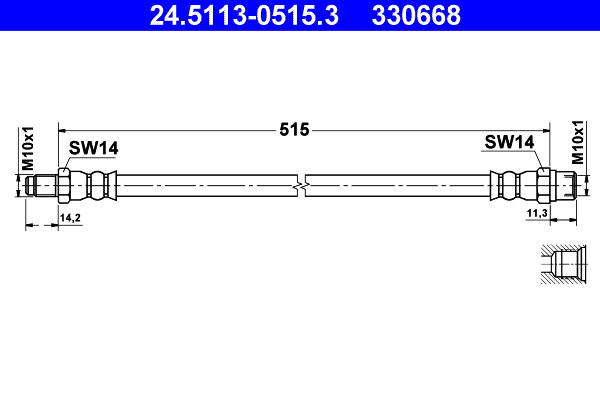 Brake Hose - 24.5113-0515.3 ATE