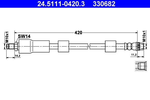 Brake Hose - 24.5111-0420.3 ATE