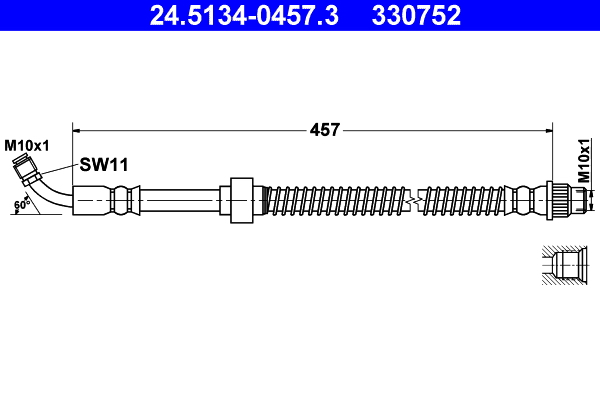 Brake Hose - 24.5134-0457.3 ATE