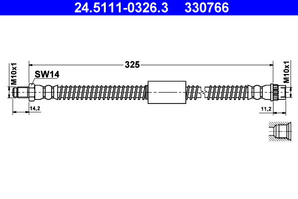 Brake Hose - 24.5111-0326.3 ATE
