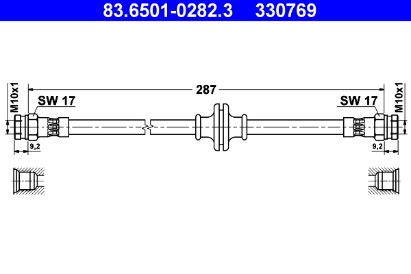 Brake Hose - 83.6501-0282.3 ATE