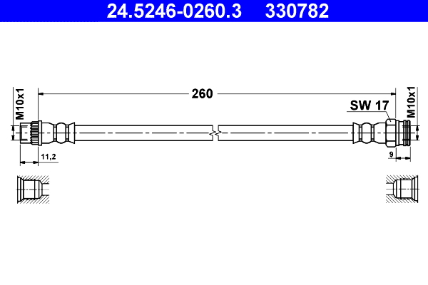Flessibile del freno - 24.5246-0260.3 ATE