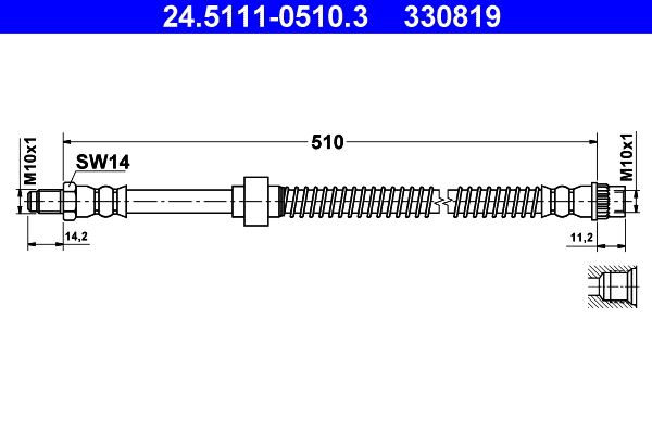Brake Hose - 24.5111-0510.3 ATE