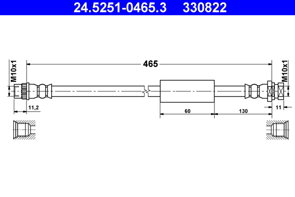 Brake Hose - 24.5251-0465.3 ATE