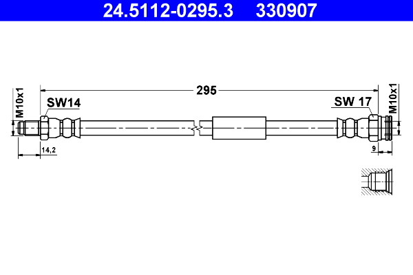 Brake Hose - 24.5112-0295.3 ATE