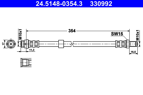 Brake Hose - 24.5148-0354.3 ATE