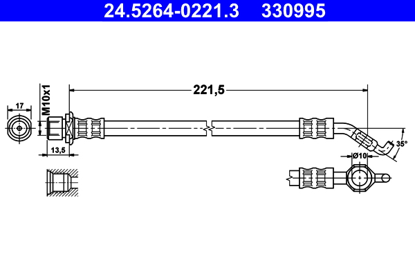 Brake Hose - 24.5264-0221.3 ATE