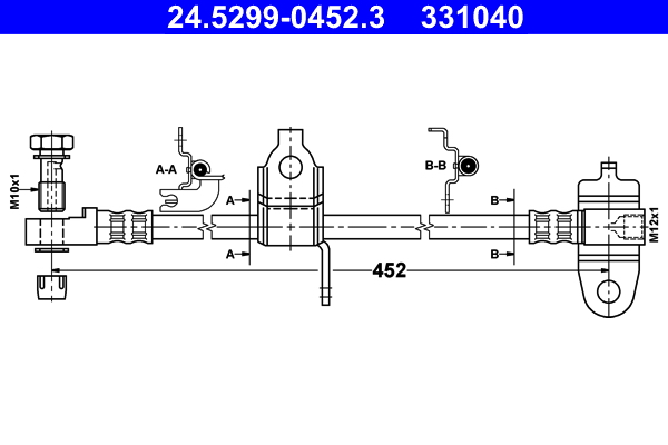 Brake Hose - 24.5299-0452.3 ATE