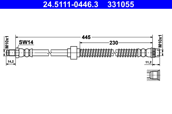 Brake Hose - 24.5111-0446.3 ATE
